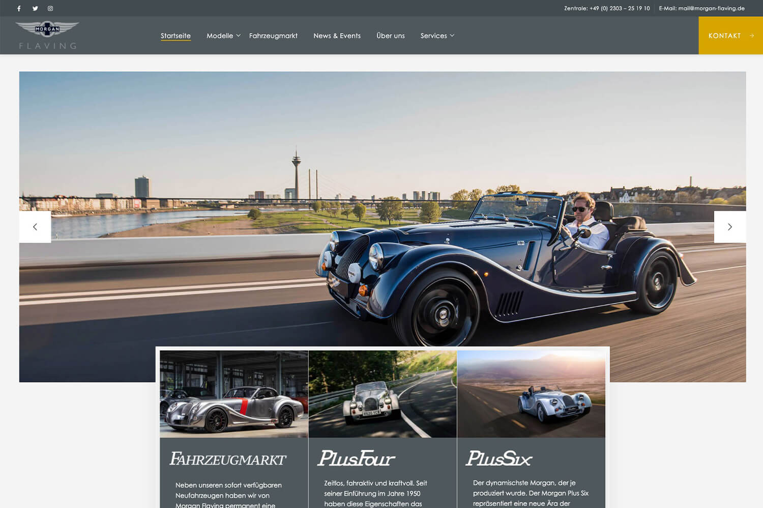 Die Startseite von Morgan Flaving
