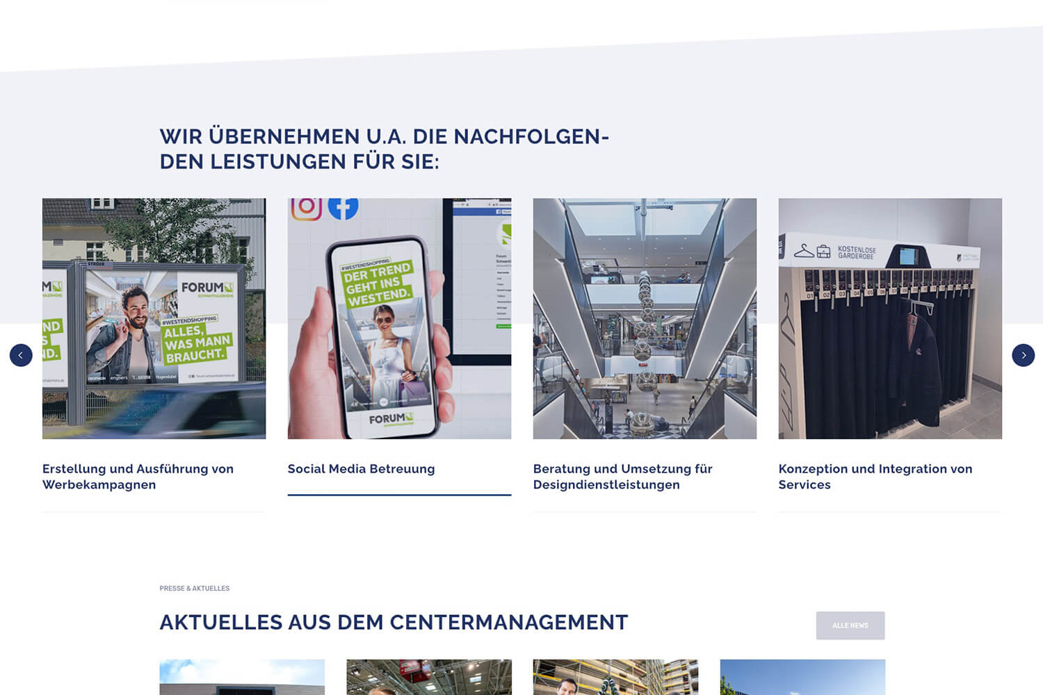 Leistungen, die vom Bauprojektentwickler HBB angeboten werden