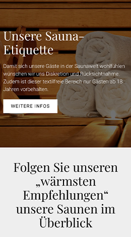 Sauna-Etiquetten in mobiler Ansicht