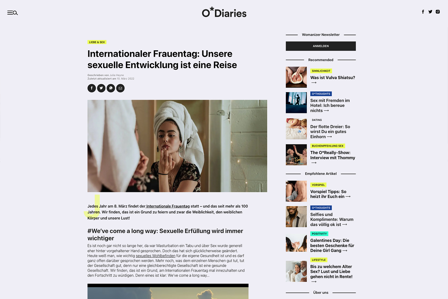 Beitrag zum Internationalen Frauentag